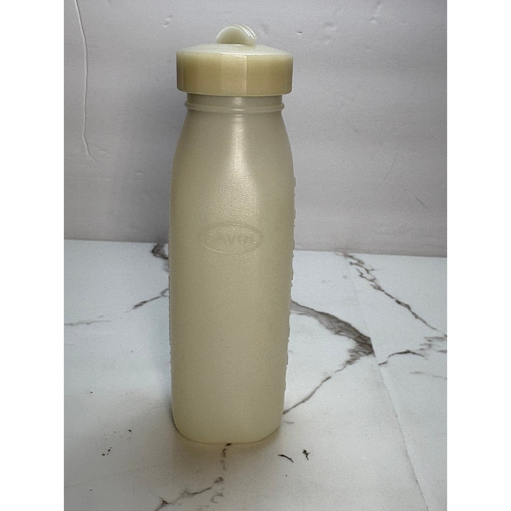 Vintage Davol Plax‎ Plastic Bottle Cream Translucent 8oz Measurement Markings